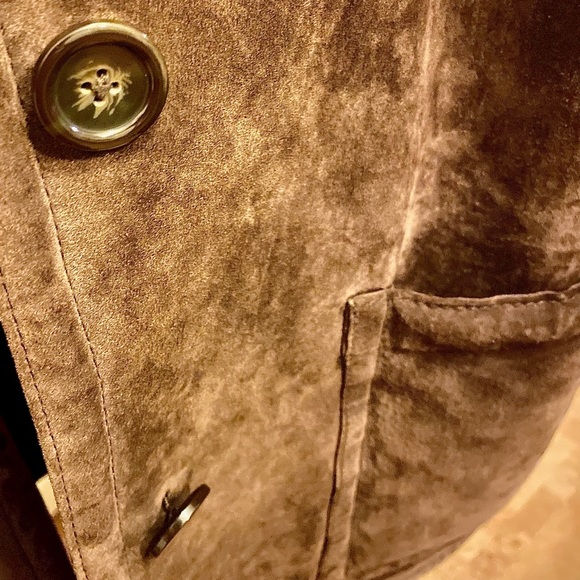 Dennis Basso Design Soft Faux Fur & Suede Coat w/ cell phone size pockets - Picture 7 of 10